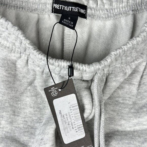 PrettyLittleThing Womens Casual Cuffed Joggers L.Grey Sz S Front Pockets NWT - Picture 6 of 10